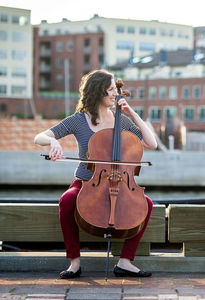 Katlyn DeGraw, Baltimore, Maryland, USA. Associate Principal Cellist of the Maryland Symphony Orchestra, and the Ann Street Trio.